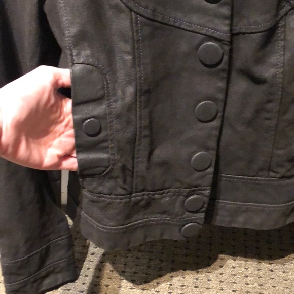 Chocolate colored and flawless leather jacket. SzM - Picture 4 of 7